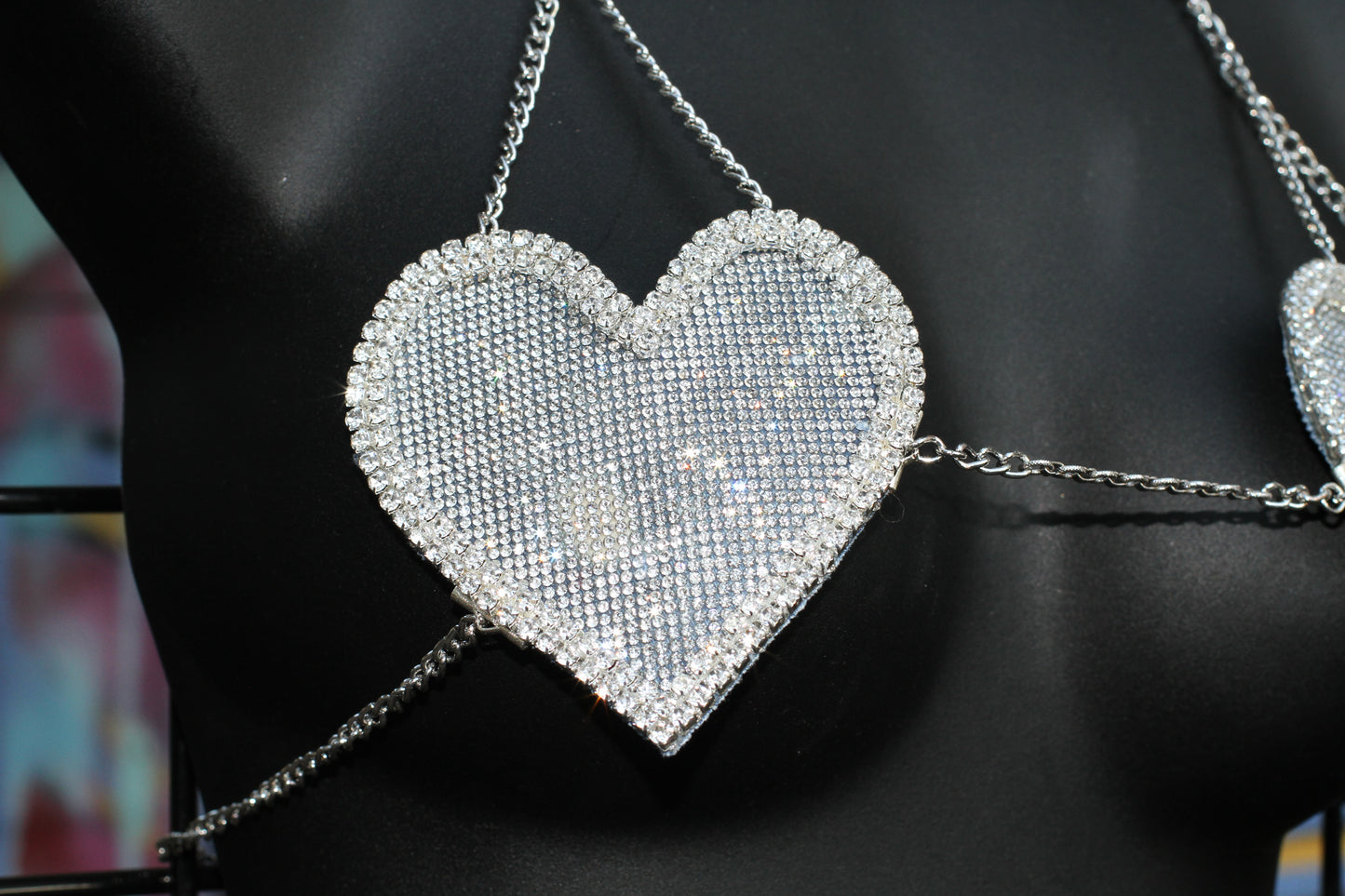 Diamond heart on a chain